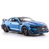 New 1/32 Camaro Toy Model Car Zinc Alloy Metal Die Casting with 4 Doors Opening Sound and Light Pull Back Car Suitable for Boys Gift Collection
