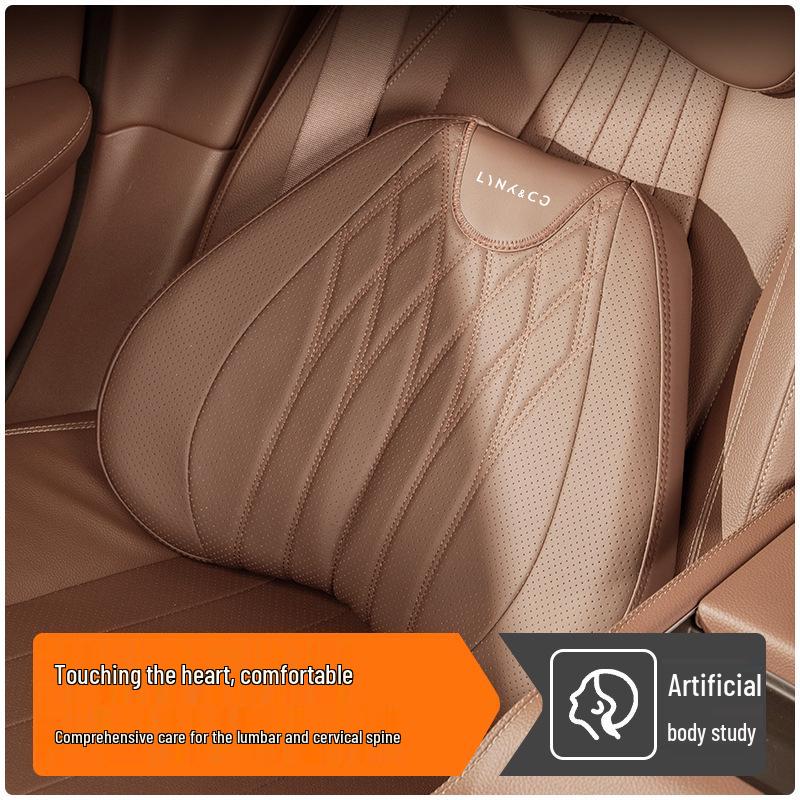 Lynk & Co Car Headrest & Lumbar Support Set for 01/06/07/08/09/10EMP/Z20/900 - Neck & Waist Protection.