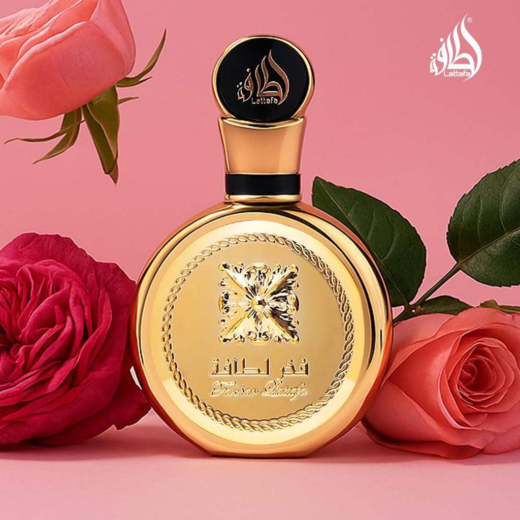 Lattafa Fakhar Gold Extrait - Цветочный, Амбровый, Древесный - Парфюмерная вода Стойкий аромат для унисекс, 3,40 унции / 100 мл