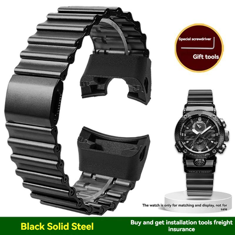 Для Casio Space Hero Aerospace Black Knight Серия GWR-B1000 Модифицированный Модный Стальной Ремешок Ремешок из Нержавеющей Стали Аксессуары