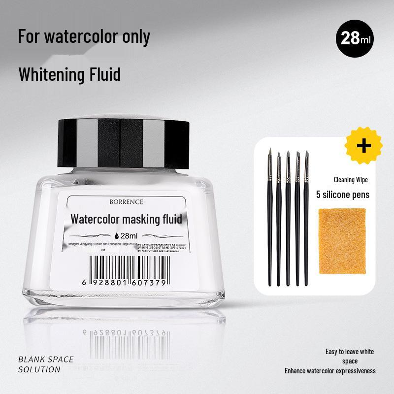 Rubens 50ml White Ink: Liquid Watercolor for Manga, Starry Sky Effects, Masking Fluid & Highlights.