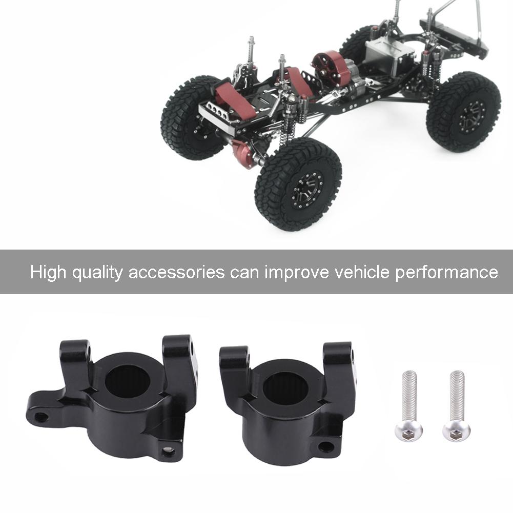 Metal Accessory Front C Hub Carrier Steering Knuckle for SCX10 II RC Car (Black)