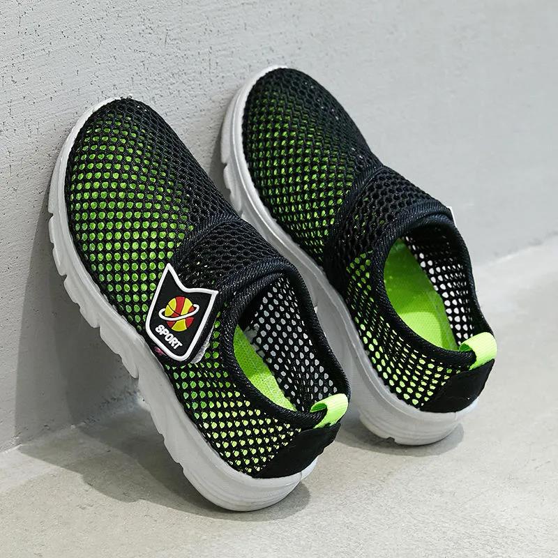 WTEMPO Детская спортивная обувь на мягкой подошве на весну и лето для мальчиков и девочек, Нескользящая повседневная обувь на плоской подошве с дышащей сеткой