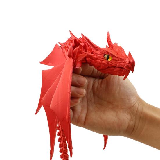 3D-печатный шарнирный дракон с крыльями, игрушка-фиджет-дракон с гибкими
