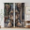 2 Pcs, Filtering Curtains (excluding Rods, Non-movable, Without Batteries) Yorkie Dog for Use In Bedrooms and Living Rooms