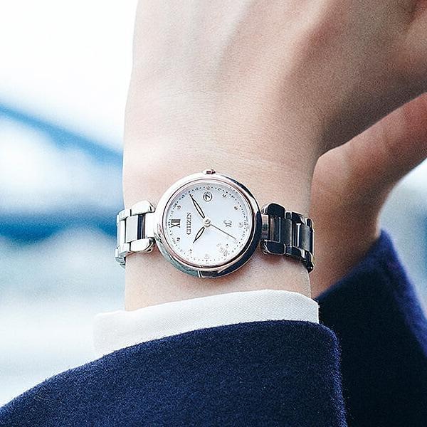 Citizen ES9466-65W ( Watch xC xC Mizu Collection Titania Happy Flight Eco-Drive Radio-controlled Floret Diamond Model)