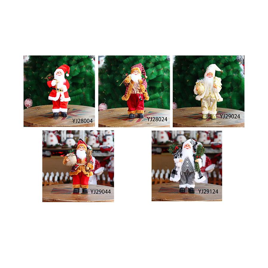1PC 30cm Standing Santa Christmas Decorations Gift Figure