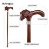 Red Wood Bat Head Wooden Fashion Walking Stick Decorative Cospaly Cane Halloween Mace Crutch  Wand Crosier 93cm