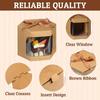 WTEMPO 4 шт. индивидуальные коробки для выпечки с прозрачным окном контейнеры для кексов конфеты печенье макароны крафт-бумага коробки для угощений подарочные коробки