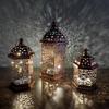 Hollow Carved Lantern Light Wrought Iron Atmosphere Light for Living Room