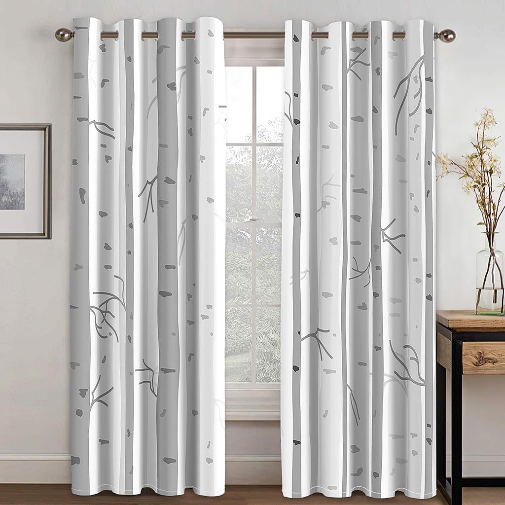 3D Digital Printing Polyester Fabric Bamboo Panda Curtains for Living Room 2 Panels Bedroom Window Curtains Free Shipping