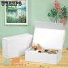 1pc White Gift Box Treat Boxes with Lid Rectangle Collapsible Gift Packing Box Suitable for Bridesmaid Proposal Box Wedding Birthday