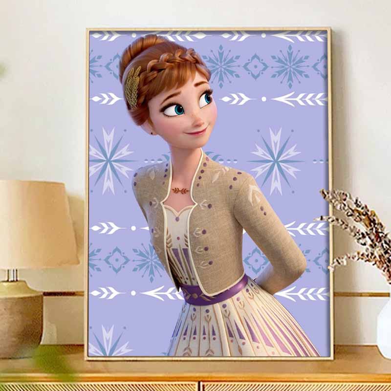Disney Diamond Painting Kit Unframed Anna's Iconic Look Classic Style Home Decor Craft, Perfect Gift Idea