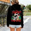 Худи с принтом для рождественской вечеринки Disney для женщин и мужчин, Микки, мультяшная графика, пуловер, толстовка, повседневная уличная куртка, зимняя мода