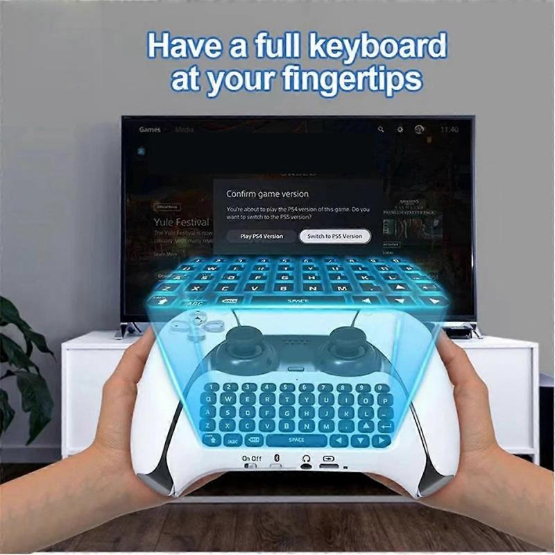 Wireless Keyboard for Console Bluetooth External Keyboard for Playstation5 ChatPad Bluetooth Keyboard