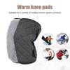 Зимние наколенники с утолщенной флисовой подкладкой, наколенник, теплая термоподдержка колена, компрессионный рукав