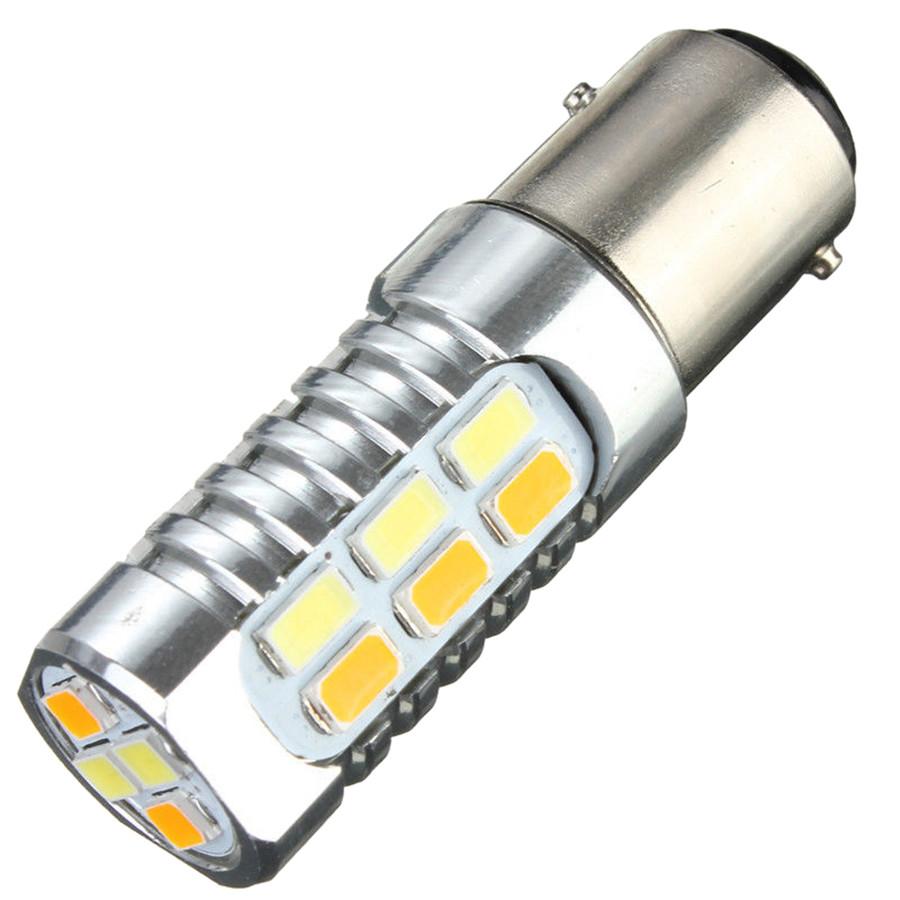 2 шт. 1157 5630 22 SMD BAY15D Янтарный/Белый 22 светодиода Светодиодные лампы S25 P21W DRL Двухцветный Стоп-сигнал 12В-24В DC