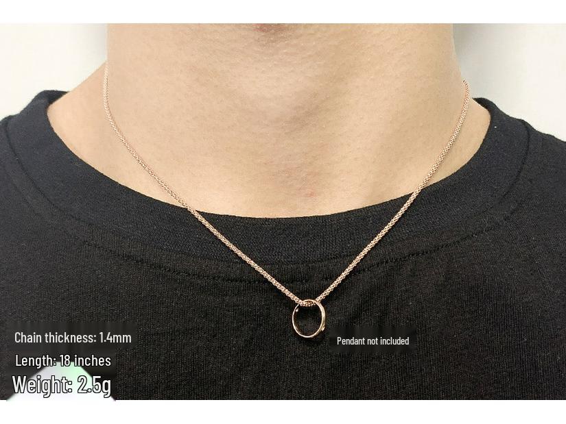 Модное ожерелье из круглых бусин из чистого серебра 999 пробы для мужчин и женщин - Длинная простая цепочка для свитера