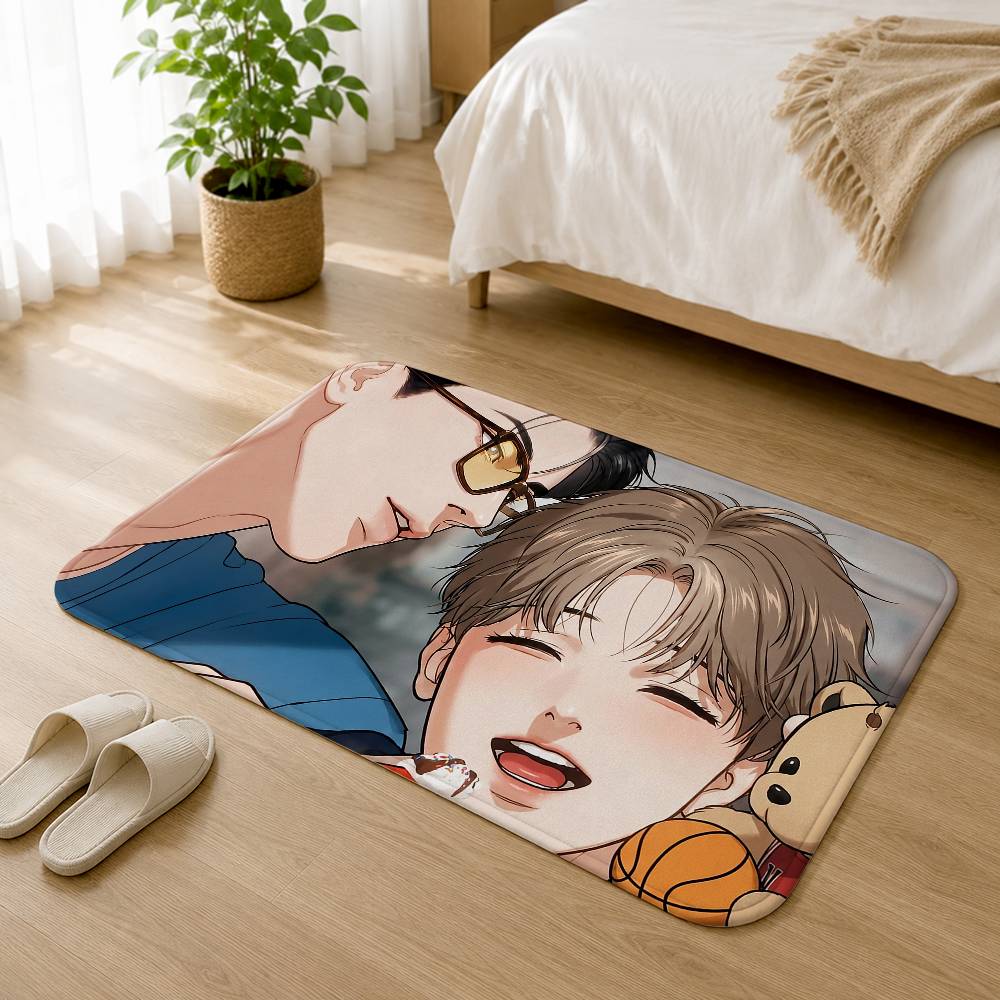 Manhwa Jinx J-Joo Jaekyung Kim Dan Soft Comfortable Short Plush Rug Carpet mat Anti‑Slip Floor Mat Machine Washable Home Decor