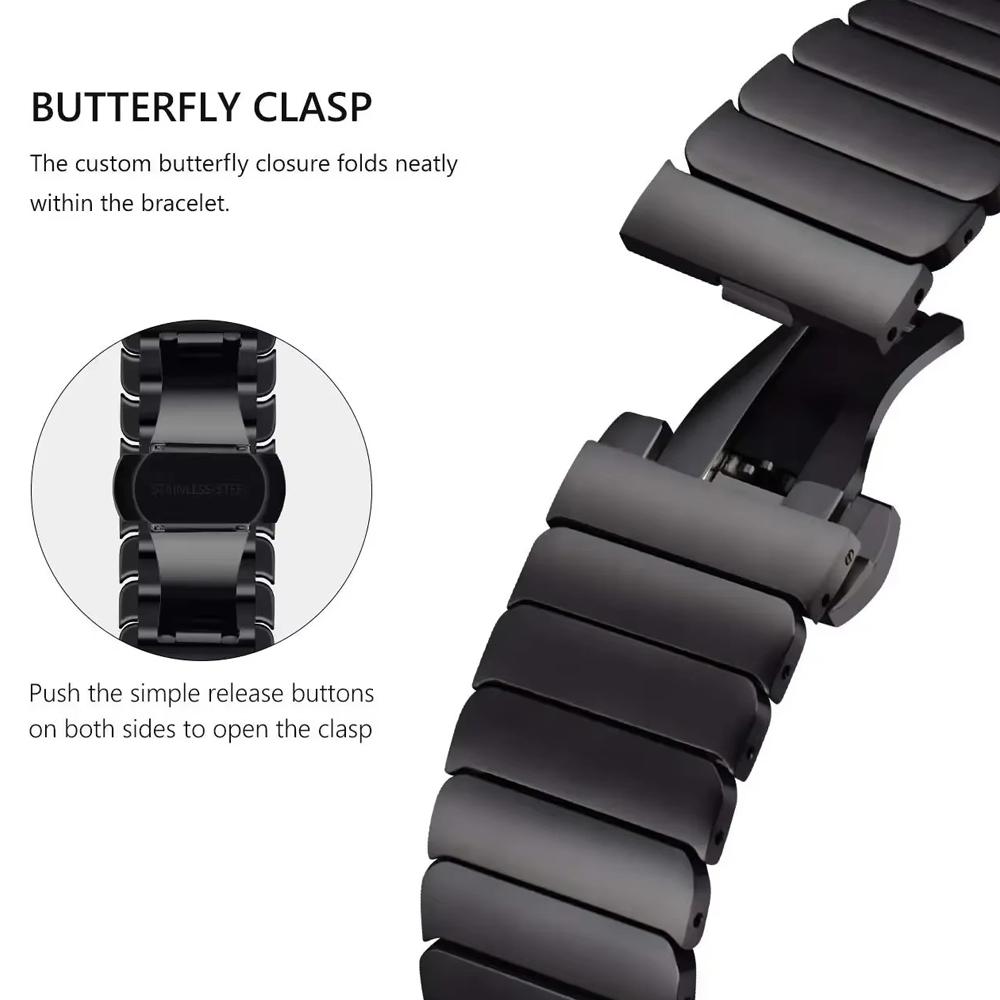 Luxury Bracelet for Samsung Galaxy Watch 7 Ultra 47mm Stainless Steel Band Metal Strap for samsung ultra 47 GALAXY ULTRA 47MM
