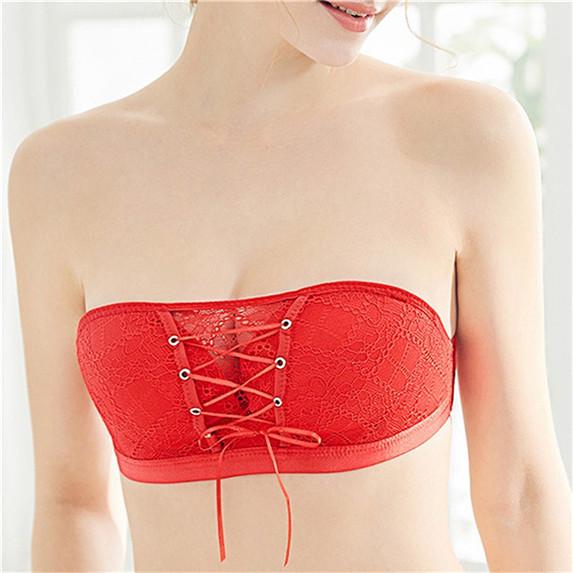 Women's Strapless Stealth Bra Wire Free Bra Bandage Brassiere Tira Underwear
