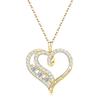 Ожерелье с подвеской в виде сердца Huitan Brilliant Heart Design для женщин, роскошные модные украшения для свадьбы, помолвки, вечности, аксессуары
