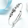 925 Sterling Silver Hollow Flower Round Bead Charm Bracelet &Bangle For Women Girls Elegant Jewelry Gift  Pulseiras Sl443