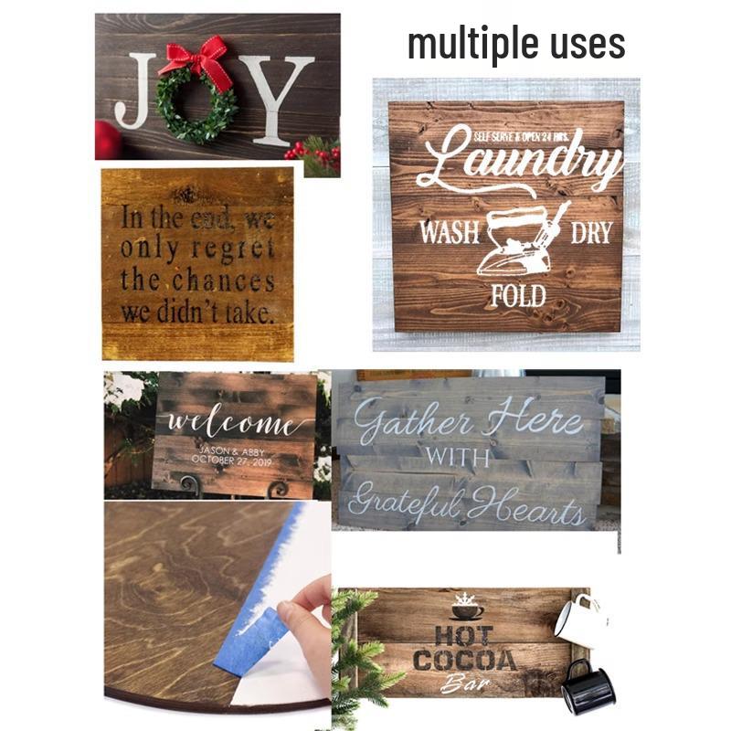 Carbonized Pine Oil Painting Frame Board - Acrylic Powder, No Frame Needed, Retro DIY Solid Wood.