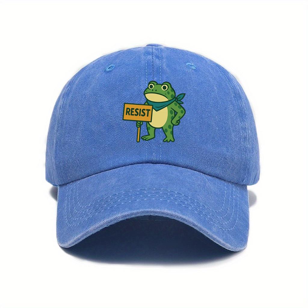 European and American washed baseball caps women resist frogs spring and summer fashion curved brim outdoor sun hat