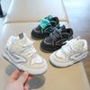 Детская спортивная обувь 2025 весна и осень повседневные кеды для мальчиков высокие кроссовки для девочек маленькие белые туфли мягкая подошва детские туфли-хлебцы одинарные