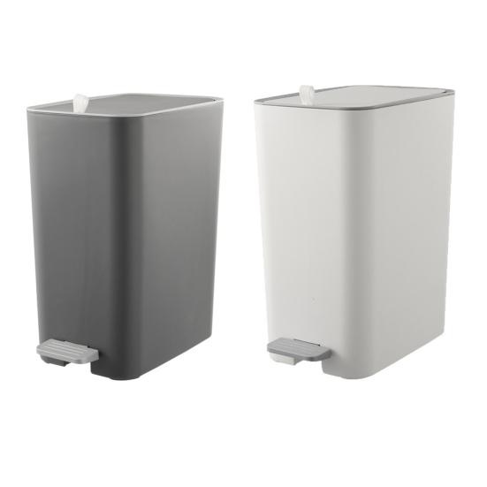 Slim Bathroom Trash Can 2 Gal/ 3 Gal Garbage Can with Lid Soft Close Step Pedal Trash Bin Odor Control Waste Bin for Bathroom Bedroom Kitchen Office