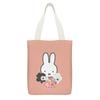 THEBEASTPIE Miffy Tote A4 Canvas Shopping Shoulder Large Capacity Canvas Bag with Perfect for Commuting To Work or Popular and Stylish Character Bag,