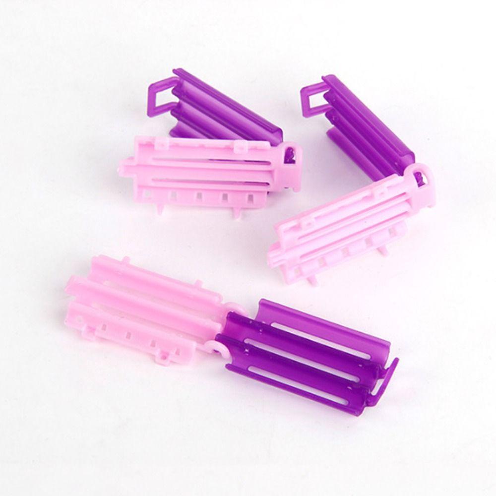 50pcs/bag Plastic Wave Perm Rod Bars Pink Corn Hair Curl Rod Fluffy Clamps Rollers Professional