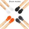 4Pcs Silicone Drumstick Mute Practice Tip Drum Mute Drumstick Mute Tip Drum Dampener Replacement Percussion Tip