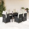 VidaXL Garden Dining Set with Cushions 7 Pcs, Table and Chairs with Adjustable Backrest, Outdoor Furniture, 3213169