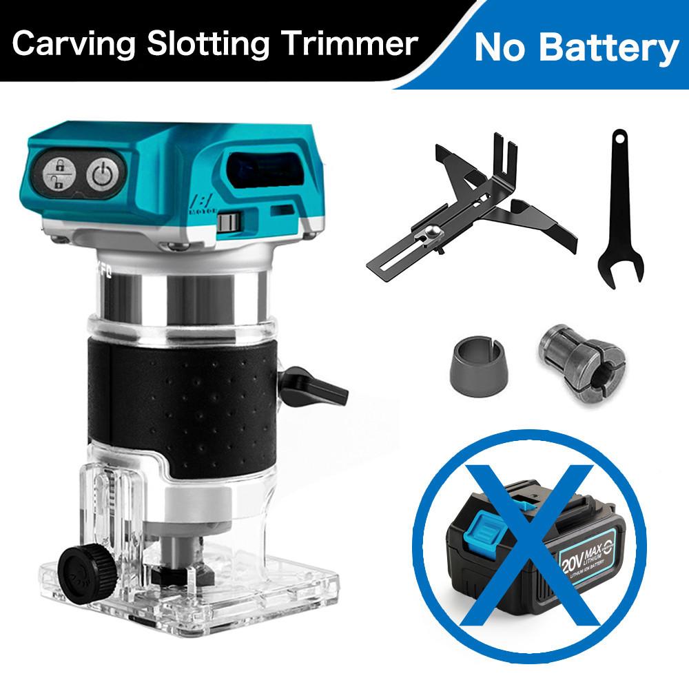 3300 об/мин Аккумуляторный Портативный Фрезер по Дереву Деревообработка Гравировальный Пазовальный Станок Бесщеточный Электрический Ручной Триммер