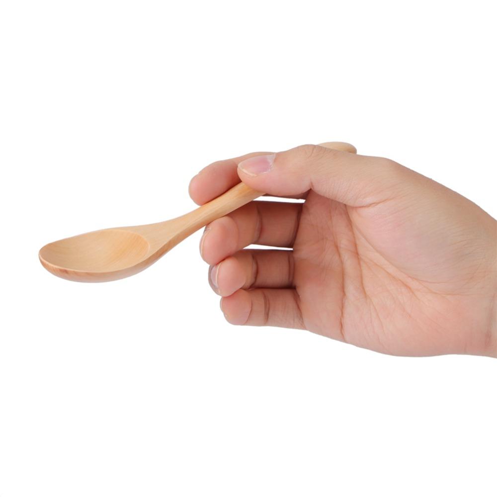 5Pcs Solid Honey Spoon Wood Material Serving Spoon Lightweight Honey Dipper Kitchen Cooking