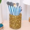 Women Sparkling Makeup Brush Bucket Cosmetic Storage Pen Box Makeup Brush Container Home Storage Box