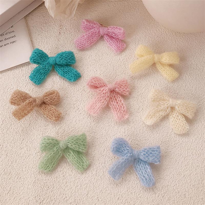 2 шт., сладкие, милые, красочные, осенне-зимние, заколки-банты, модные, допаминовые, боковые зажимы для женщин и девочек, кавайные аксессуары для волос, подарки