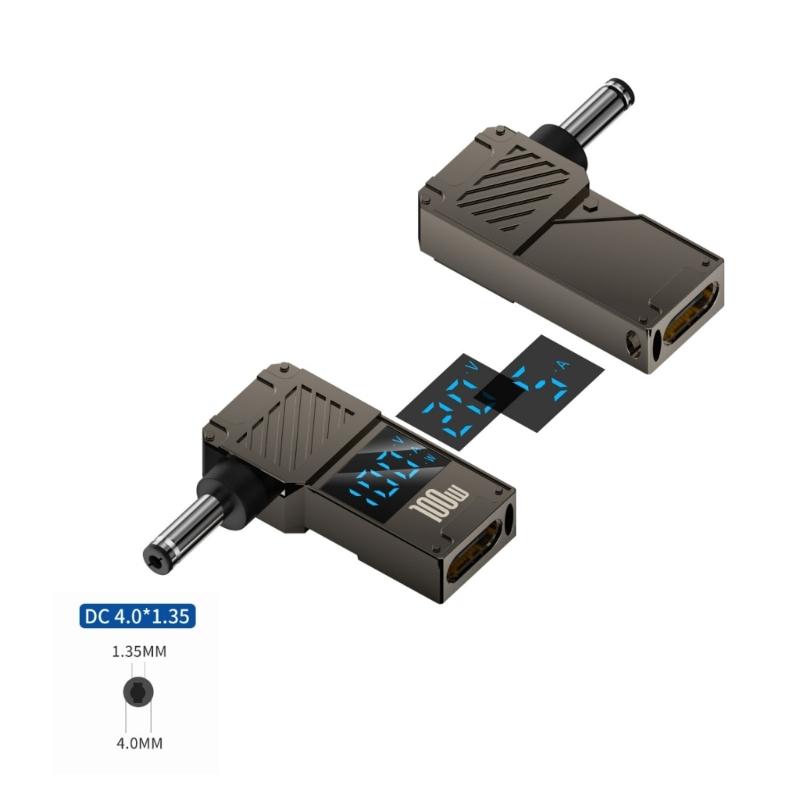 USB C к постоянному току 100 Вт PD Разъем Type C «мама» к «папа» с цифровым дисплеем для мониторов Напряжения Ток Мощность