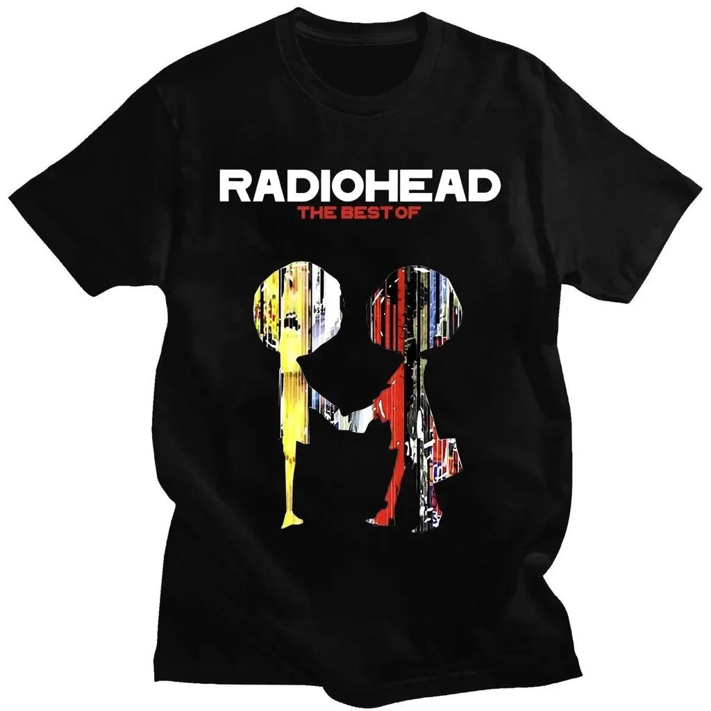 Музыкальный альбом Графические футболки Radiohead The Best of Винтажная футболка Хип-хоп Футболка для беременных Мода Винтажная уличная одежда