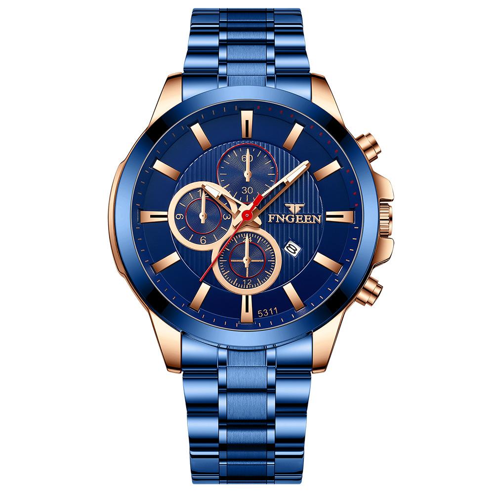 Лучший бренд, спортивные часы, повседневные мужские водонепроницаемые кварцевые часы, светящиеся мужские деловые часы из черного золота