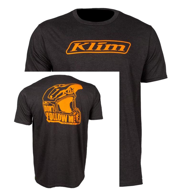 Men Tshirt Two Sides Print Klim Short Sleeve Crew Neck Loose Sports Casual Men Women T-Shirt Pu