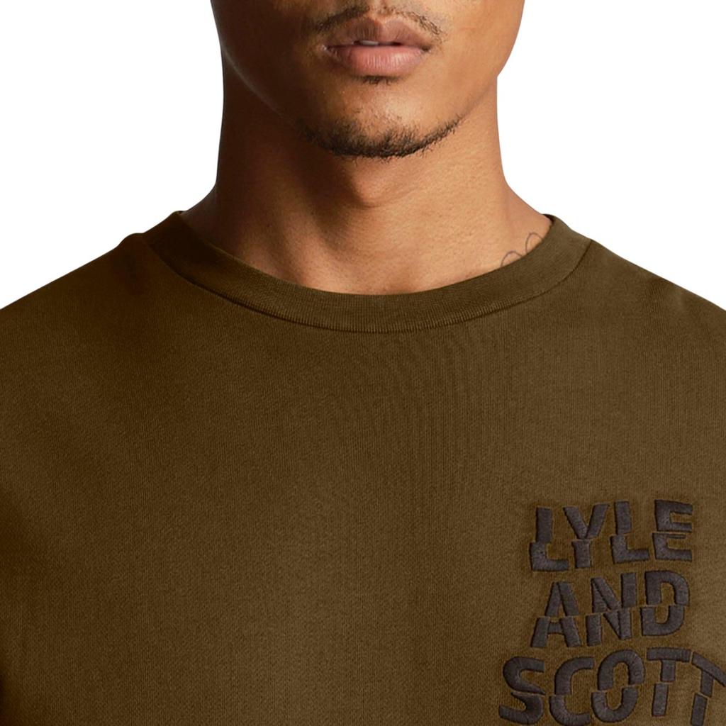 Lyle & Scott Mens Ripple Logo Crew Neck Sweatshirt