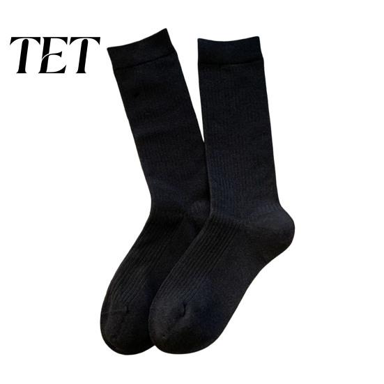 College Style Crew Socks Women Socks, Ribbed Knit for Autumn Winter, Minimalist Solid Non Slip Fitness Color Soft Breathable Stretchy Casual