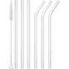 6 PCS Reble Glass Drinking Straw, Replacement Straw 7.88'' x 8MM Clear Practical Straw for 20/30/32oz Tumblers Smoothie Straws 3 Straight 3 Bent with