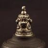 2pcs Three Lions Head Bell Small Ornaments Desk Feng Shui Decorations Retro Brass Keychain Pendants Home Decor for Living Room