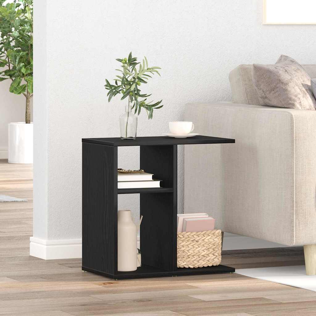 Side Table Black Oak Look 50 x 30 x 50 cm