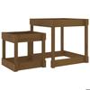 Sand Table - vidaXL - 2 Tables In Solid Pine Wood - Honey Brown - Outdoor - Children
