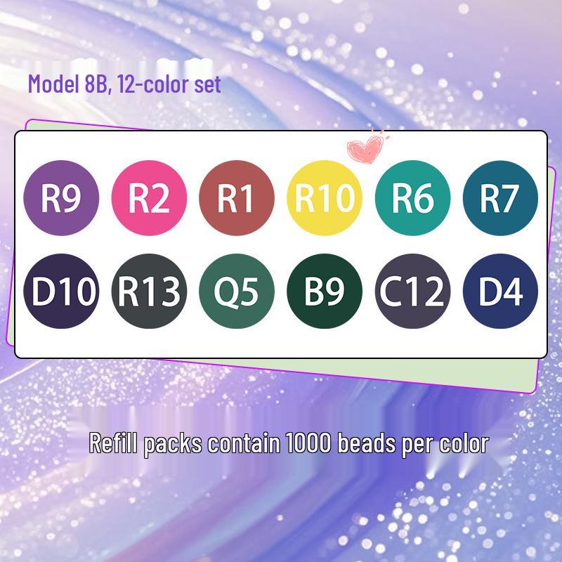 Набор для пополнения бусин Pinbeads Fusion Beans: Серия "Все цвета", 1000 бусин (2.6mm) для DIY-поделок из пазлов